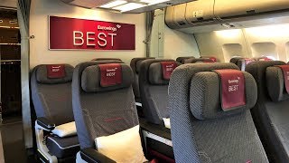 EUROWINGS AIRBUS A340300 LONG HAUL quotBEST CLASSquot PREMIUM ECONOMY REVIEW  CABIN TOUR [upl. by Yatnohs420]