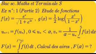 Ex n° 1 Partie 2 Étude de fonctions pour les examens de La 2ème année Bac SM et Terminale S [upl. by Htedirem]