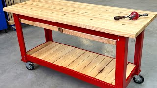 SIMPLE WORKBENCH  WOODWORKING [upl. by Ravilob]