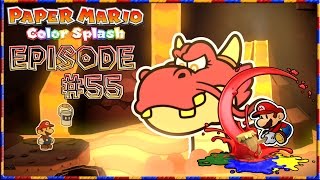 Paper Mario Color Splash  Redpepper Volcano Dragon Taming  Episode 55 [upl. by Ihsoyim121]