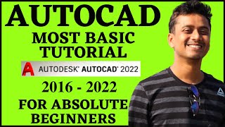 Autodesk AutoCAD 2016 to AutoCAD 2022  AutoCAD Tutorial 2D for Beginners Complete  Part1 [upl. by Tatiana]