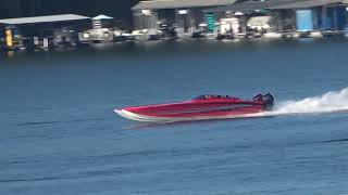 Fast Boats at Lake Ozark  Bagnell Dam to Truman Dam to Bagnell Dam timed boat race in 2022 [upl. by Notgnimer7]