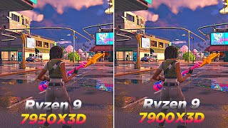 Fortnite Ryzen 9 7950X3D vs Ryzen 9 7900X3D [upl. by Eidnim854]