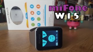 miFone W15  El smartwatch con cristal de zafiro y TPSiV Unbox ampReview [upl. by Grogan]