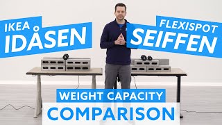 Ikea Idasen vs Flexispot EC1 Seiffen Standing Desk Weight Capacity Comparison [upl. by Cohla]