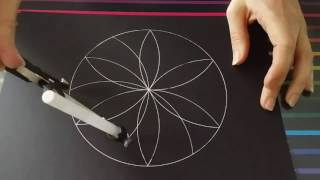 How to draw a flower of life mandala  Full video [upl. by Trahurn293]