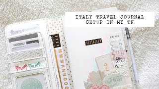 TRAVEL JOURNAL Setup  Italy 2016  Websters Pages Travelers Notebook [upl. by Nappie]