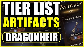 ARTIFACT TIER LIST  DragonHeir Silent Gods tier list [upl. by Annaik899]