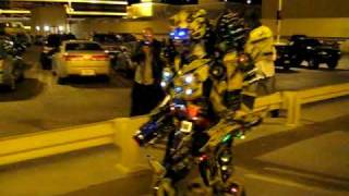 TRANSFORMERS BUMBLEBEE COSTUME MARCHES [upl. by Sucramat]