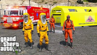 GTA 5 Firefighter Mod New Hazmat Level A Suits  Responding To A Chlorine Leak At Chemical Factory [upl. by Ahsiuqel]