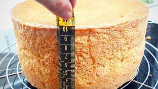 10 CM HOGE SPONSCAKE HOE MAAK JE EEN ZACHTE SPONSCAKE  CHIFFON CAKE [upl. by Divadnhoj]