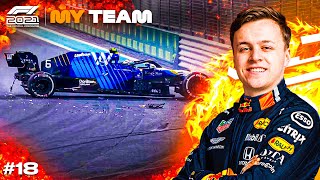 CRASH IN DE LAATSTE RONDE  Formule 1 MyTeam 18 [upl. by Ahsinut]