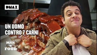 Adam Richman contro la sfida del Distruttore Supremo  Man vs Food [upl. by Atikkin]