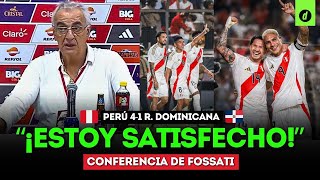 JORGE FOSSATI satisfecho con la SELECCIÓN PERUANA tras PERÚ 41 REPÚBLICA DOMININCANA  CONFERENCIA [upl. by Berwick92]