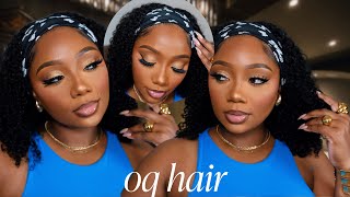 Curly Headband Wig from OQ Hair  Easy For Summer Outings  Tamara Renaye [upl. by Geralda814]