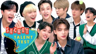 Stray Kids Reveal Their SECRET Talents And Its CHAOTIC  Secret Talent Test  Cosmopolitan [upl. by Acilejna]