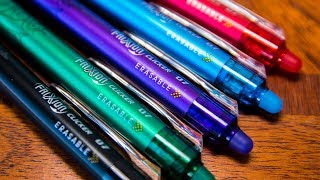 Erasable Gel Pens  Pilot Frixion Clicker Retractable Gel Pens Review [upl. by Ahsyia]