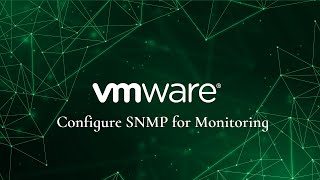 How to configure VMware ESXI Snmp for Monitoring [upl. by Llig]