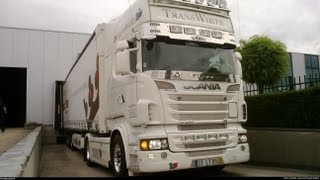 Scania R560 V8 Transwhite Portugal Special  Sound HD [upl. by Asilak]