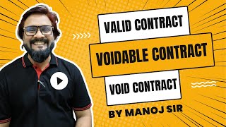 Understanding Valid Void and Voidable Contracts  CA amp CS Concept Explained [upl. by Judd]