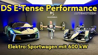 DS ETense Performance Formel E für die Straße SportwagenStudie im Check  Sitzprobe  Review [upl. by Ynej]