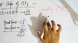 Shape  geometry of ClF3 molecule class 11 [upl. by Doran]