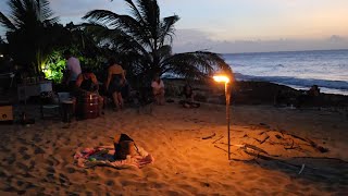 Beach Drum Circle Friday Night Vibes in Aguadilla Puerto Rico 🌊🥁 [upl. by Matheson594]