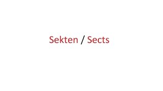 SEKTEN — Woran zu erkennen [upl. by Aisetal]