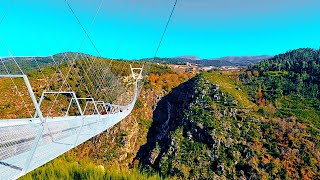 🇵🇹 516 Arouca Bridge  Paiva Walkways  Worlds longest pedestrian suspension bridge  Geopark [upl. by Aneel]