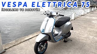 Elektrikli Scooter Vespa Elettrica 75 KM İnceleme [upl. by Prouty]