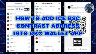 How to Add ICE BSC Contract Address into OKX Wallet  Input BNB SmartChain Address From OKX to ICE [upl. by Lyndsie]