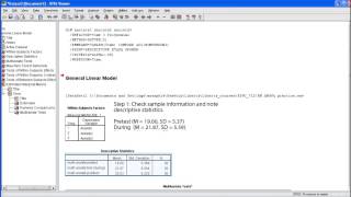 SPSS Tutorial Repeated measures ANOVA [upl. by Bamby]