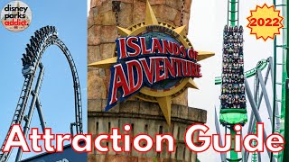 Islands of Adventure ATTRACTION GUIDE  All Rides  2022  Universal Studios Orlando [upl. by Aicelaf624]