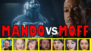 Reactions to Mando Threatening Moff Gideon The Mandalorian Season 2 Episode 15 [upl. by Cutter]