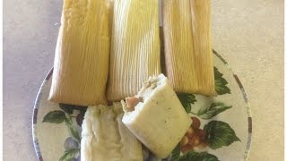 Tamales de Pollo en Salsa Verde SECRETO PARA NO AMASAR [upl. by Oranneg49]