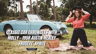 Car Chronicles with Molly  1958 AustinHealey Frogeye Sprite [upl. by Lalittah]