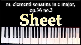 🎹 MClementi sonatina in c major op36 no3🎹 piano score Sheet🎵 [upl. by Sari596]