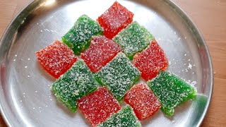 Jujubes RecipeGummy candy recipeJello candyJelly mittai [upl. by Tips]