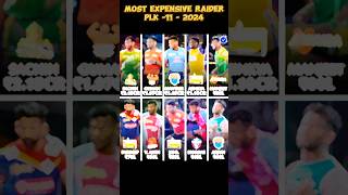 Most expensive Raiders of PKL SEASON 11  2024 😱🔥 kabaddi pkl11 shorts prsports10 [upl. by Devad813]