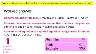 Balancing an equation metal oxide  acid [upl. by Trebliw908]