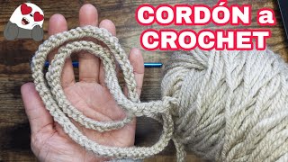 ✅Cómo TEJER un CORDÓN a CROCHET fácil [upl. by Marsland502]