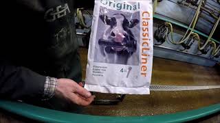 Livestock farm winter jobs Part 2 GEA milking parlour liners change [upl. by Zahc]