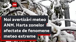 Noi avertizări meteo ANM Harta zonelor afectate de fenomene meteo extreme [upl. by Miuqaoj]