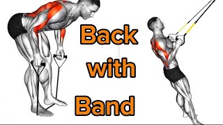 back with resistant bandexercise bandsresistance band exercises [upl. by Aziar]