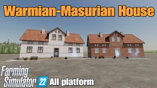 Warmian Masurian House  FS22 mod for all platforms [upl. by Llevaj]