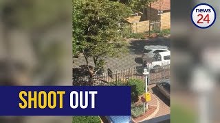 WATCH Attempted cashintransit heist in Randburg [upl. by Hcib]