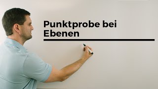 Punktprobe bei Ebenen in Koordinatenform Parameterform  Mathe by Daniel Jung [upl. by Austine362]