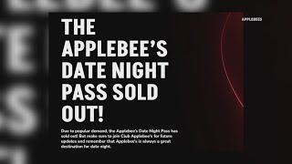 Applebees Date Night Passes sell out [upl. by Naellij]