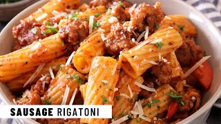 SAUSAGE RIGATONI  Easy Recipe  Jehan Can Cook [upl. by Llirrem]