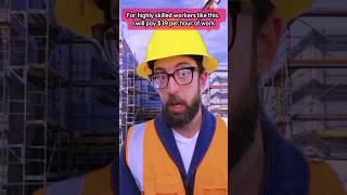 How does a worker with an hourly wage of 39 work construction creative viralvideo shorts [upl. by Enyalb]